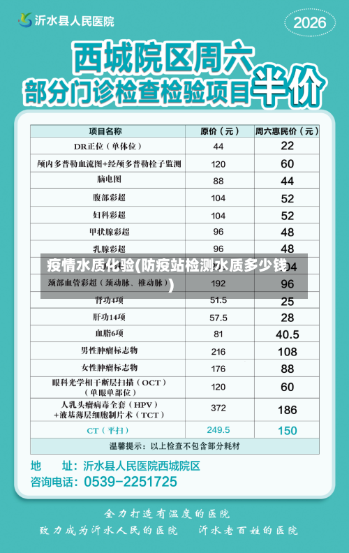 疫情水质化验(防疫站检测水质多少钱)-第1张图片