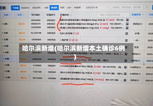 哈尔滨新增(哈尔滨新增本土确诊6例)-第1张图片