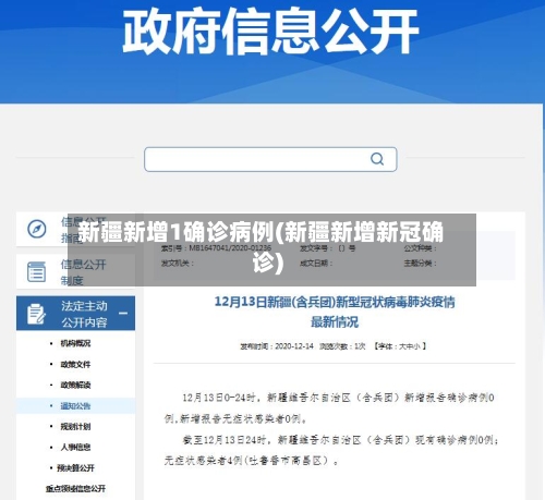 新疆新增1确诊病例(新疆新增新冠确诊)-第2张图片
