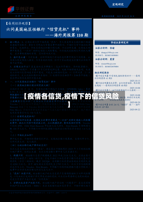 【疫情各信贷,疫情下的信贷风险】-第2张图片