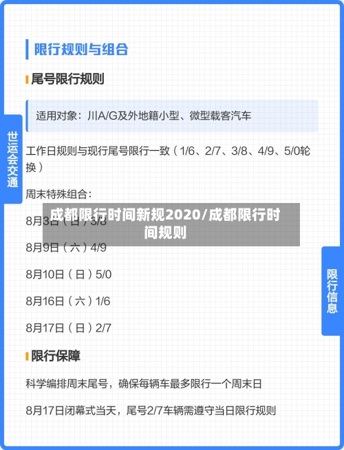 成都限行时间新规2020/成都限行时间规则-第1张图片