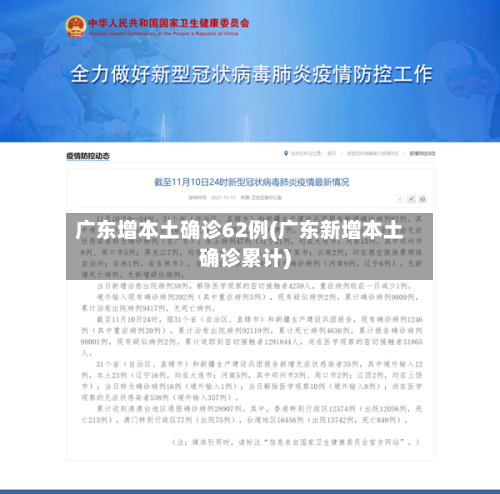 广东增本土确诊62例(广东新增本土确诊累计)-第2张图片