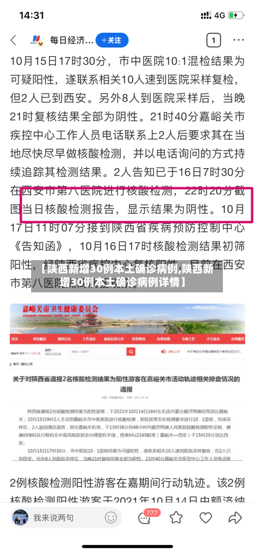 【陕西新增30例本土确诊病例,陕西新增30例本土确诊病例详情】-第1张图片