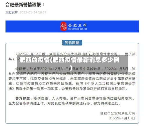 肥西的疫情(肥西疫情最新消息多少例)-第1张图片