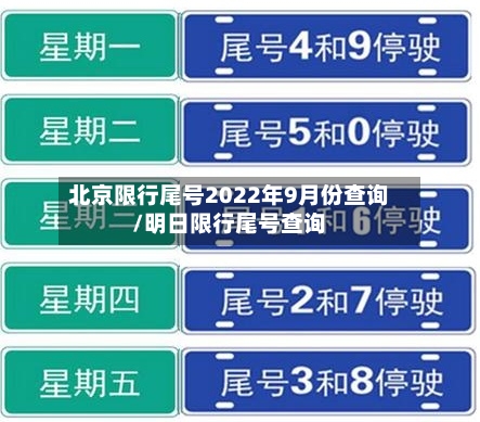 北京限行尾号2022年9月份查询/明日限行尾号查询-第3张图片